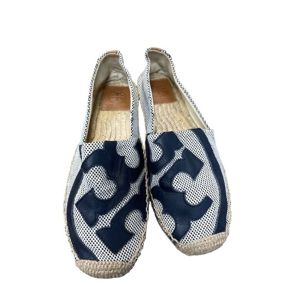 Tory Burch Womens Black white checkered espadrille flats shoes size 7M SKU 9353 - Picture 12 of 14